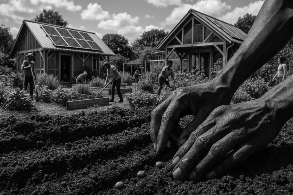 Wolves Lane Centre reopens as a sustainable urban farm with community-led eco-buildings