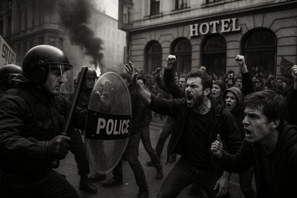 UK protests amplify divisions over asylum hotel policies and Farage’s aggressive immigration stance