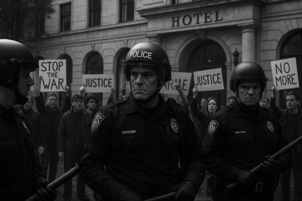 Police brace for tense weekend amid protests at asylum hotels and high-profile public events