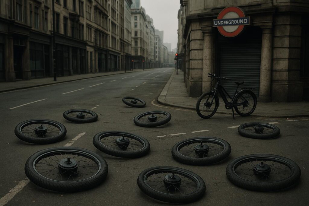 London’s reliance on dockless e-bikes surges amid transport chaos, exposing systemic failures
